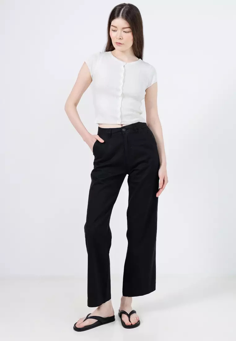 Wide Leg Chino Pants