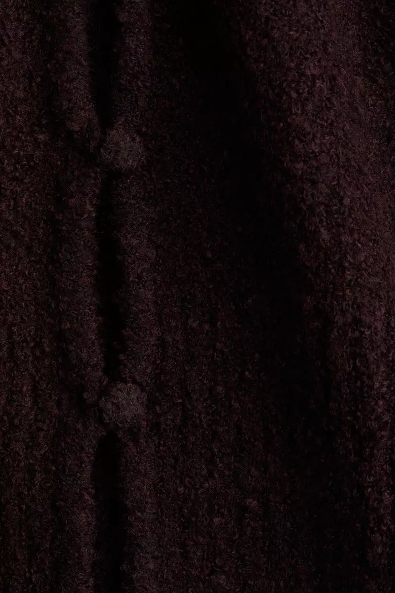 Bouclé-knit cardigan