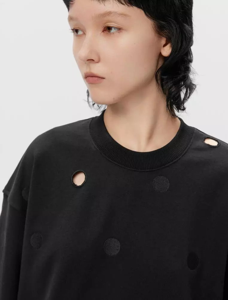 JNBY Women's Long-Sleeve Round Neck Lace-Up Hoodie