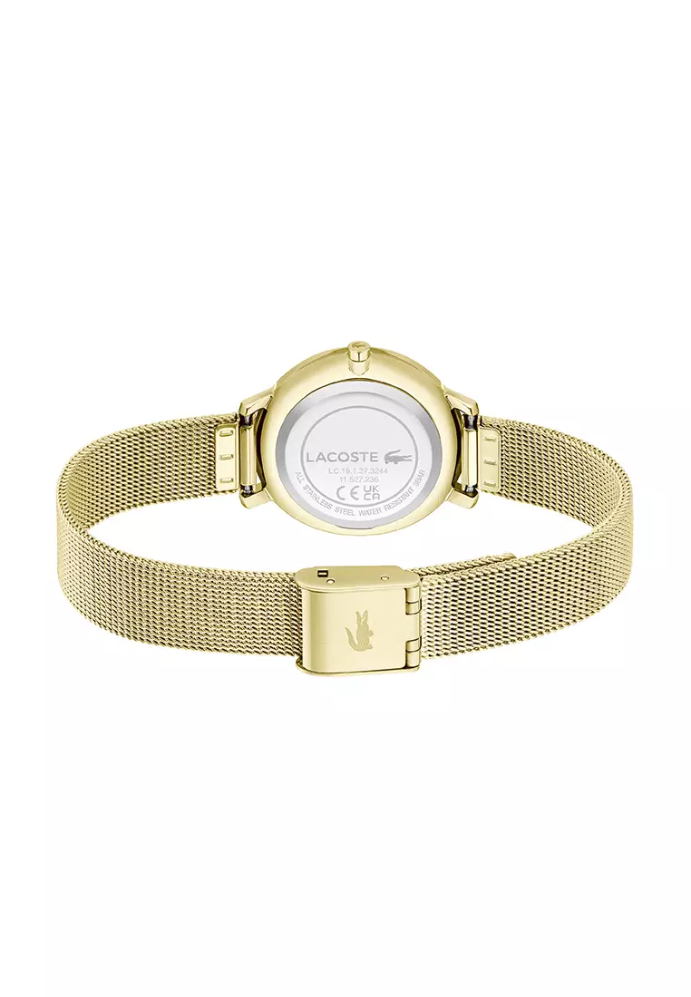 Gold Stainless Steel Mesh Bracelet Analog Watch LAW-2001322
