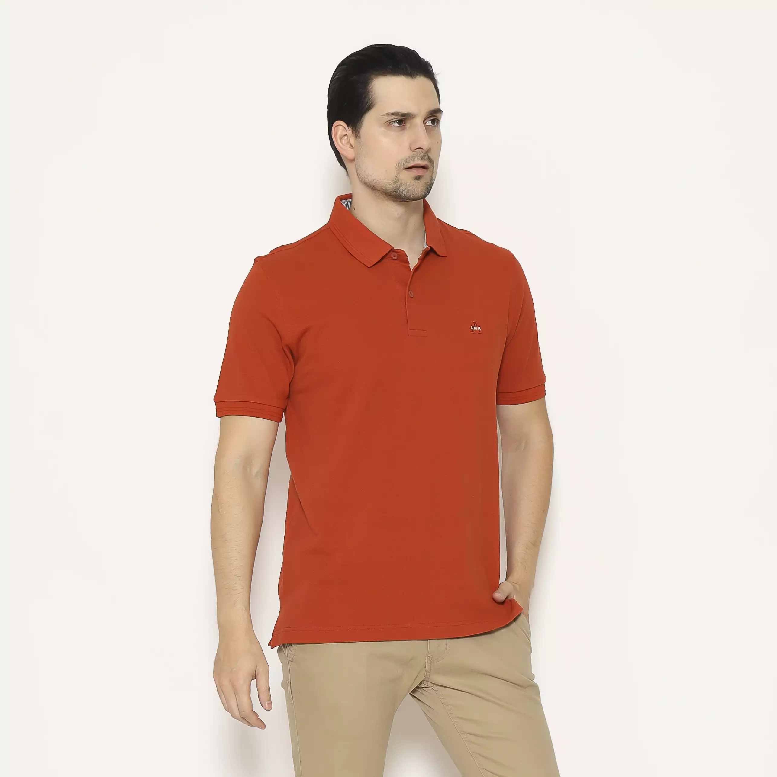 AMK Kaos POLO Solid Lengan Pendek PS ASUKA S/S Terracota