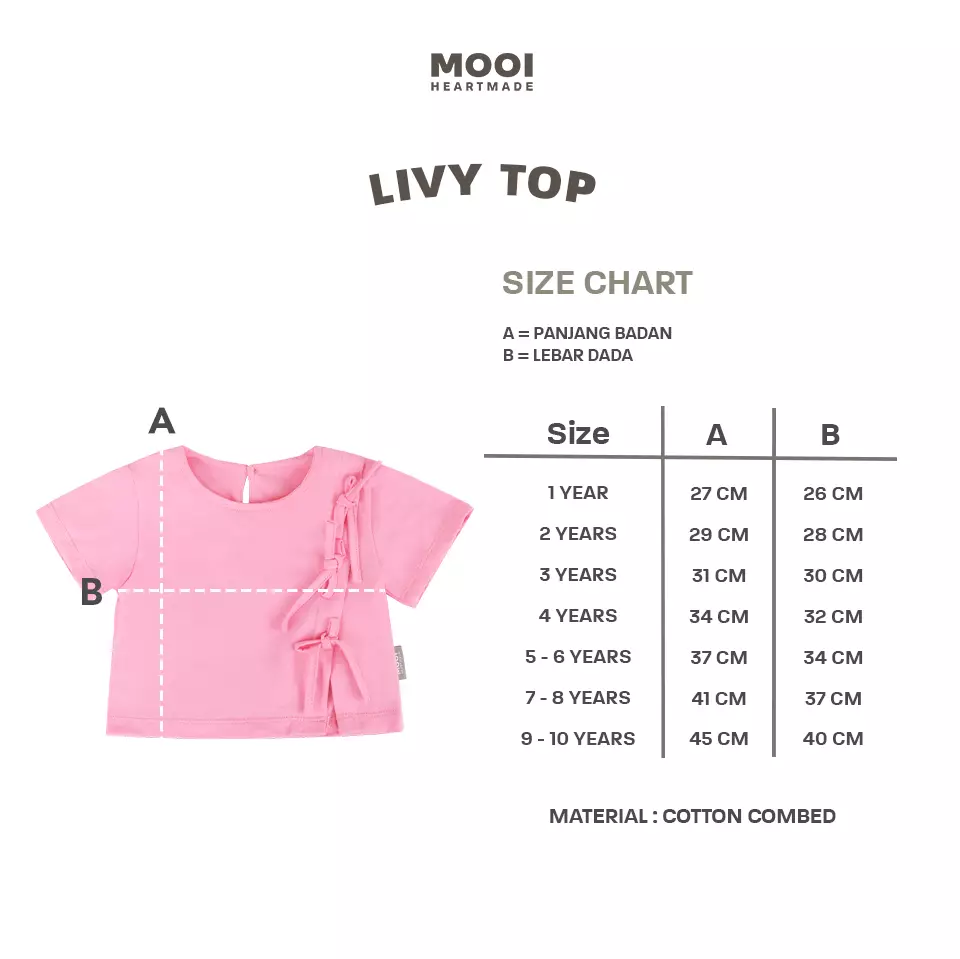 Mooi Atasan Anak Perempuan Livy Top - Green Glow