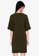 ZALORA BASICS green Contrast Jersey Sheath Dress 6533EAA606902DGS_2