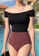 Sunnydaysweety multi Sexy One-Piece Neckline Gathered One-Piece Swimsuit A21071408 DD809USC88835EGS_6