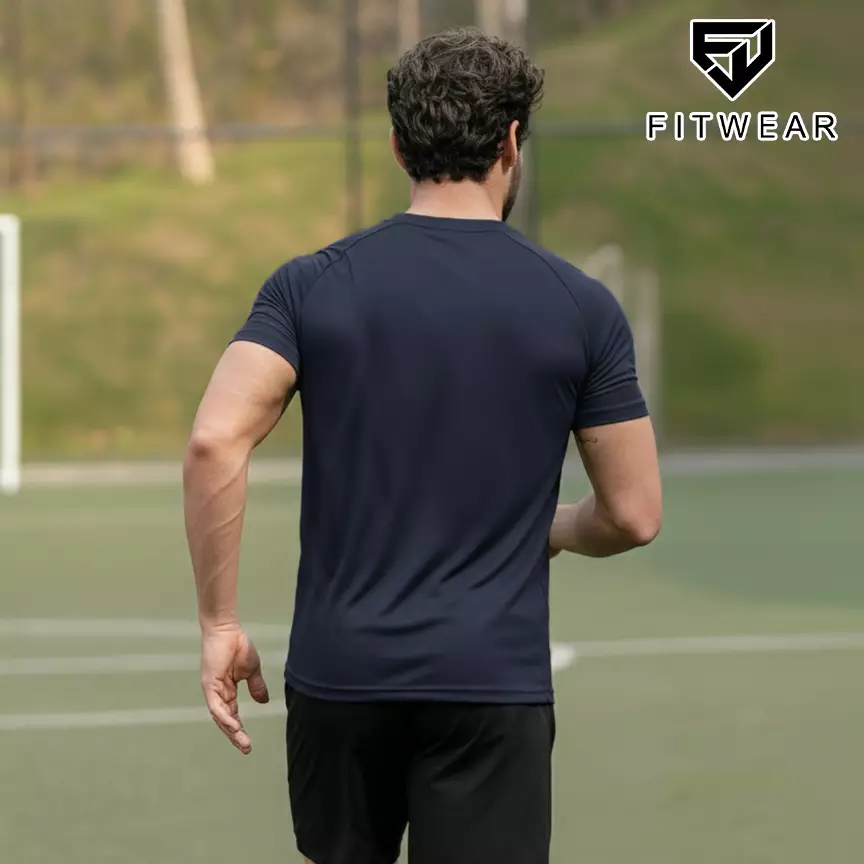 Fitwear - Kaos Olahraga Dryfit Running Pria KEVIN MOISTURE-WICKING  - MIDNIGHT BLUE