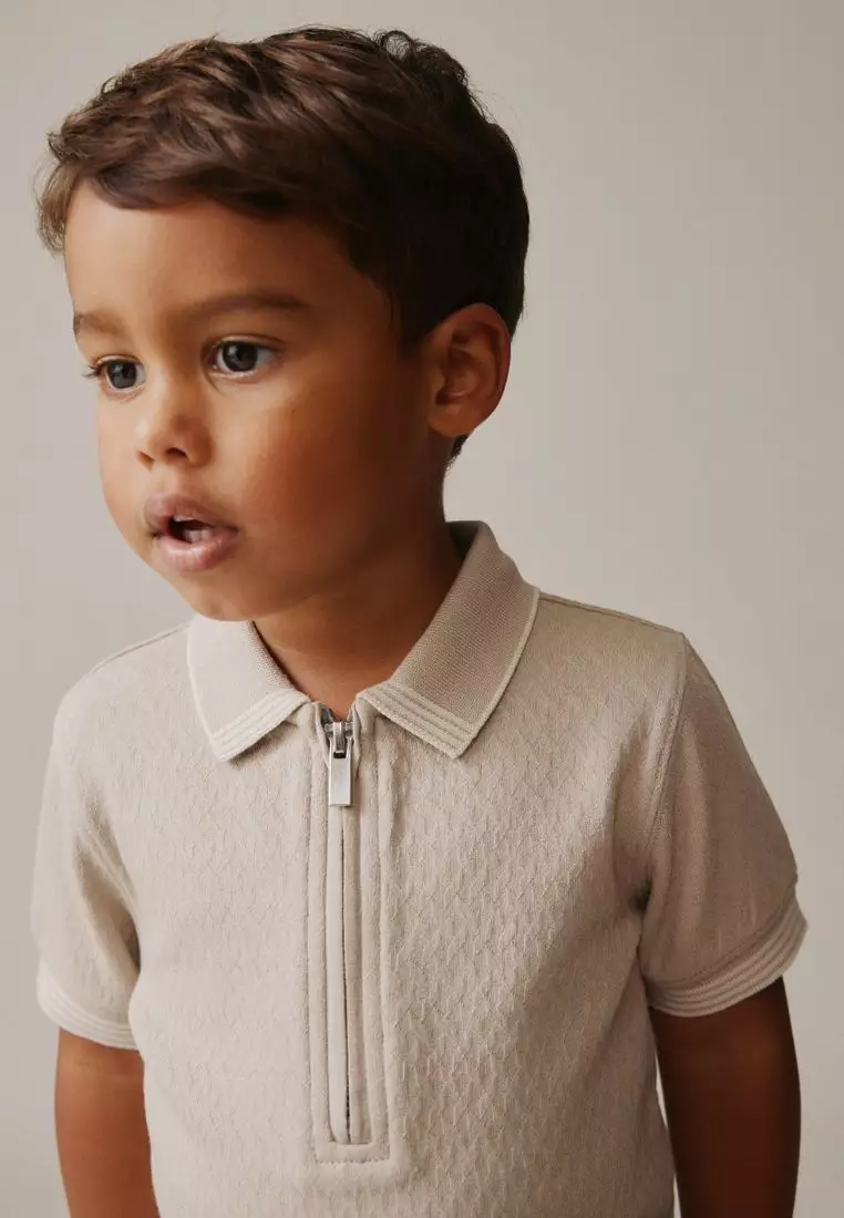 Short Sleeve Polo Shirt And Shorts Set