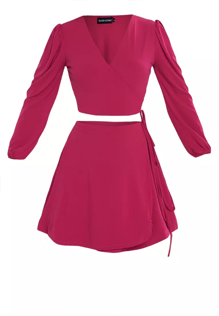 Misty Longsleeved Wrap Mini Set