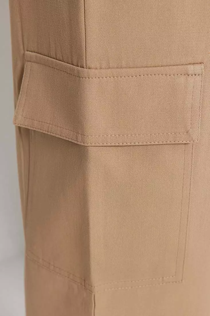 Strapless Cargo Jumpsuit