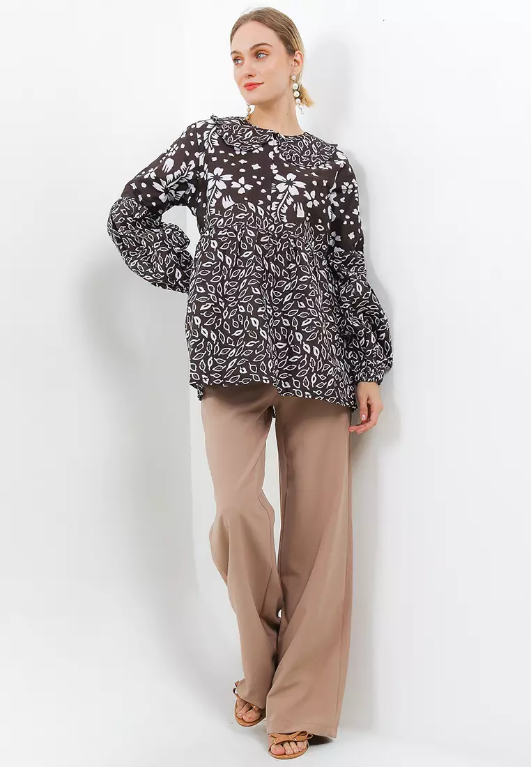 Arabelle Blouse Batik Wanita Exclusive Premium Casual Modern
