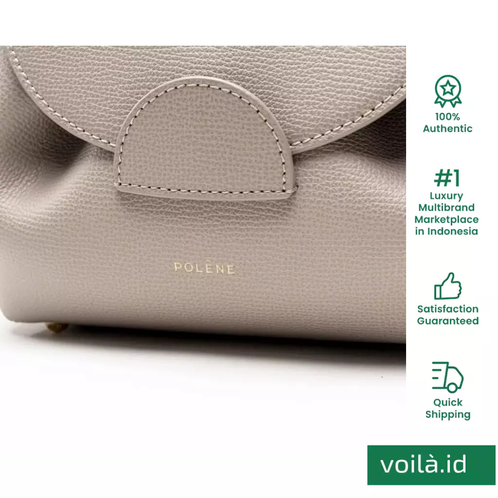 Numero Uno Nano Crossbody Bag Grained Leather Taupe Ghw