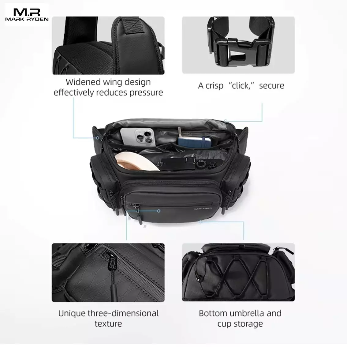 Mark Ryden MR482 Tas Selempang Tas Pinggang Pria Crossbody Waist Bag