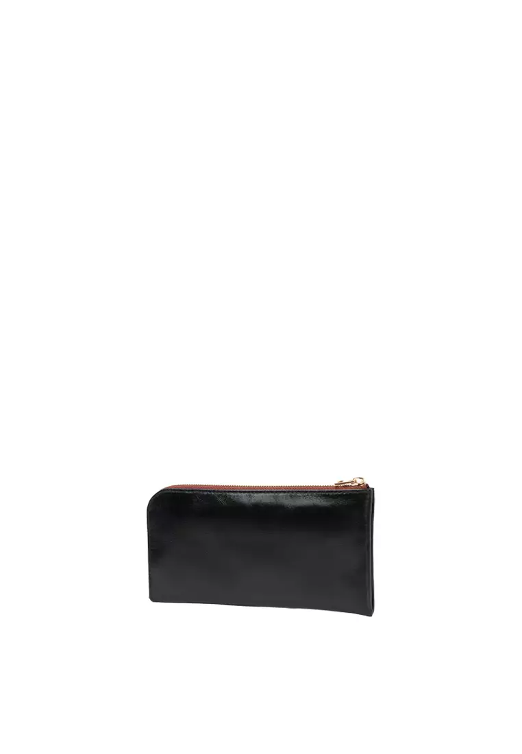 L-Zip Long Wallet - Black