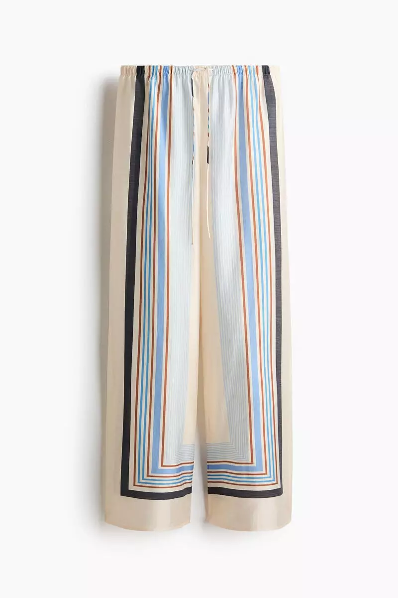 Wide drawstring trousers