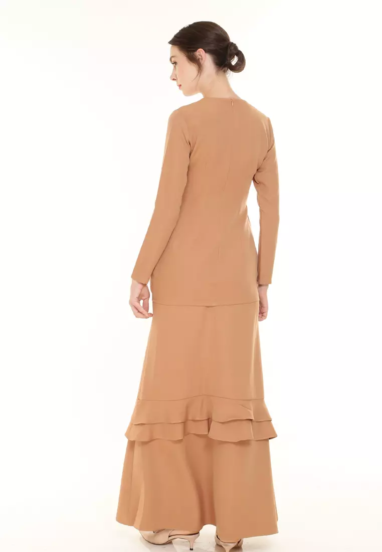 Vecona Kurung Modern in Mustard Brown