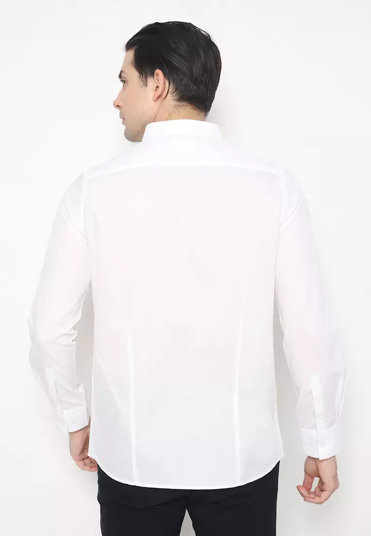 Jobb Chevio Kemeja Pria Lengan Panjang Slim Fit Putih