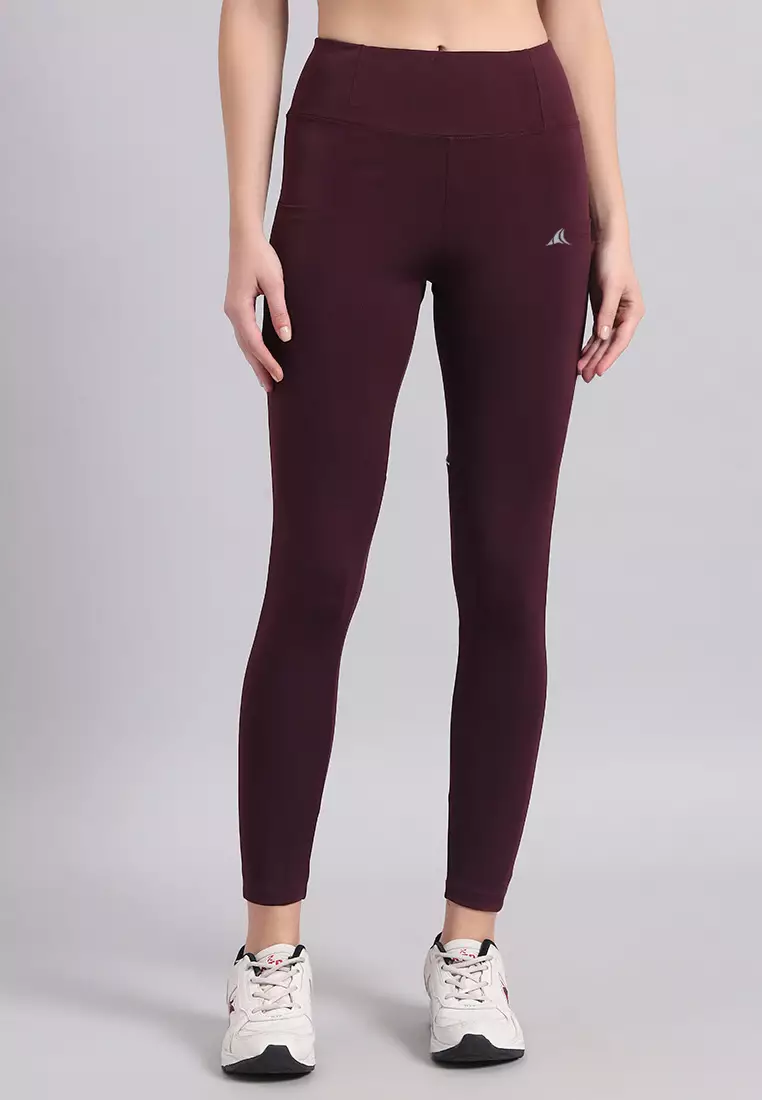 Wine Basic Essential Coord Workout/Running Legging