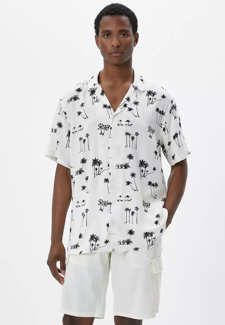 KOTON Floral Print Shirt Turndown Collar 2024, Buy KOTON Online