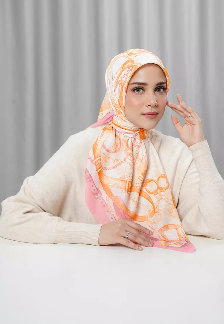 Alexandra Silk Jacquard Square - Chantilly