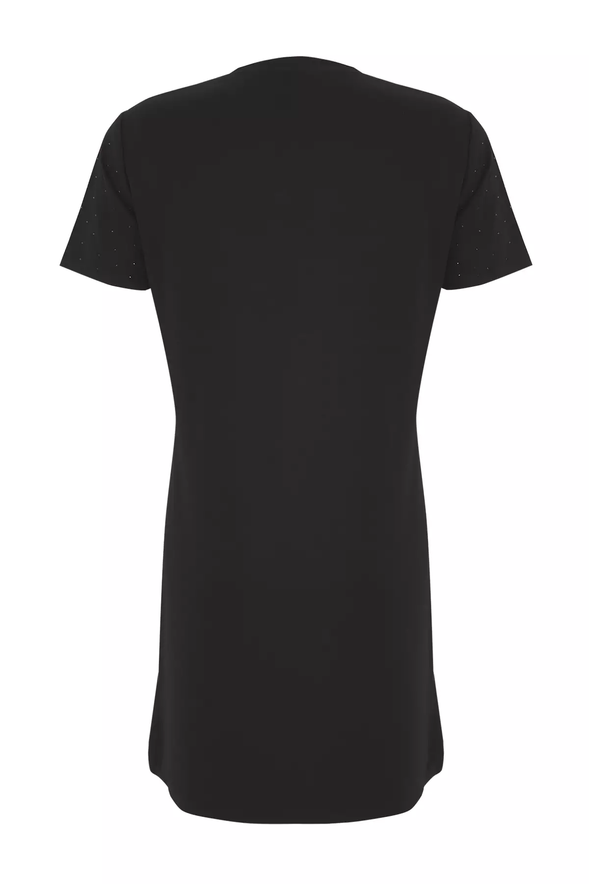 Black Stone Mini A Line/Flare Cut Knit Dress Twoss25El00853