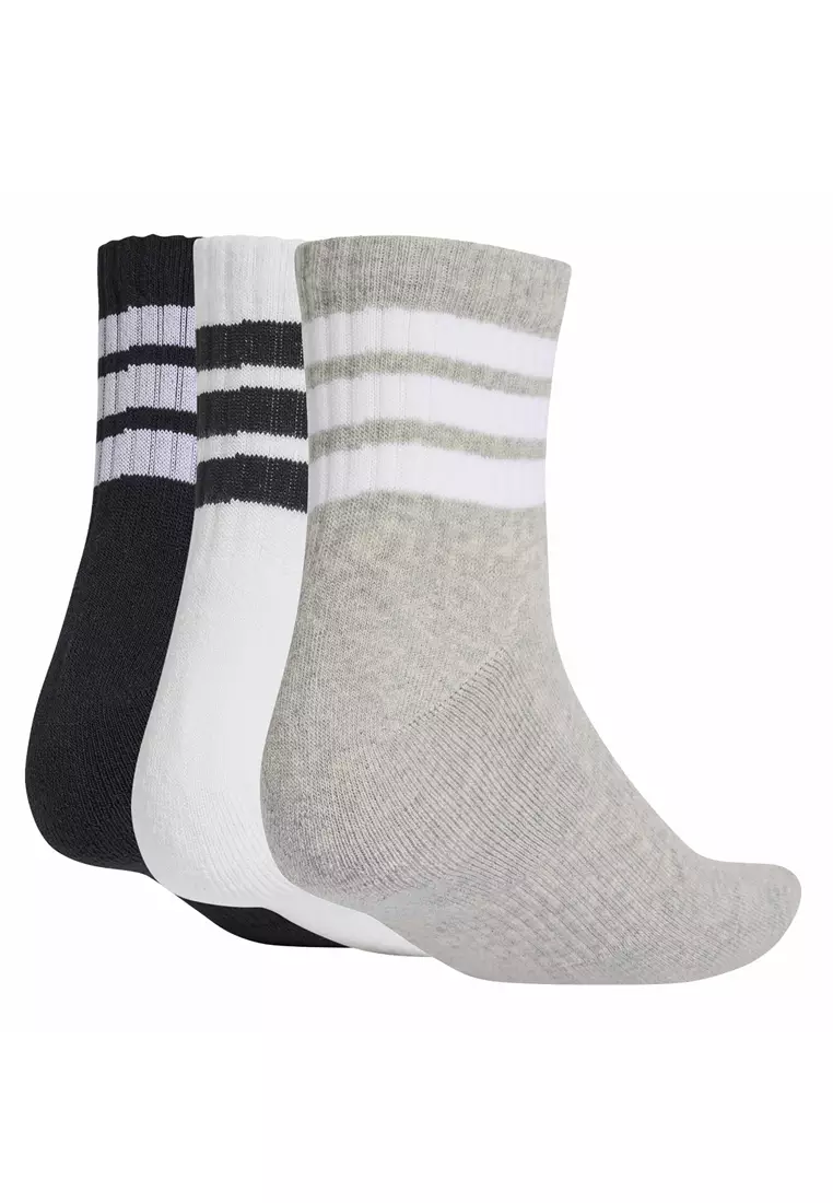 3 Stripes Cushioned Sportswear Mid Cut Socks 3-Pair Pack
