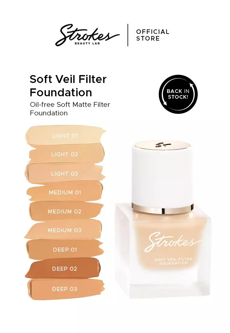 Soft Veil Filter Foundation in OG Shade: Light 02 [Oil-Free Soft Matte Liquid Foundation]