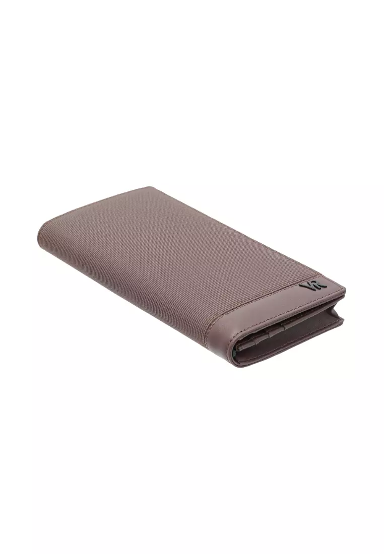 Valentino Rudy Italy Men's Fabric + Leather Long Wallet 0468000-520