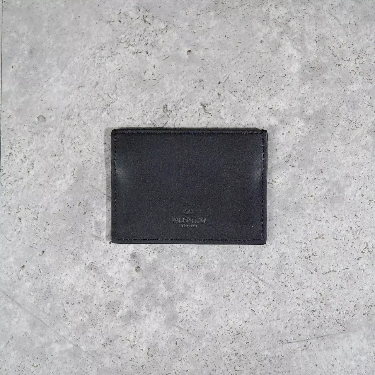 Dompet VALENTINO VLTN TEXT WHITE BLACK CARD HOLDER 100% ORIGINAL