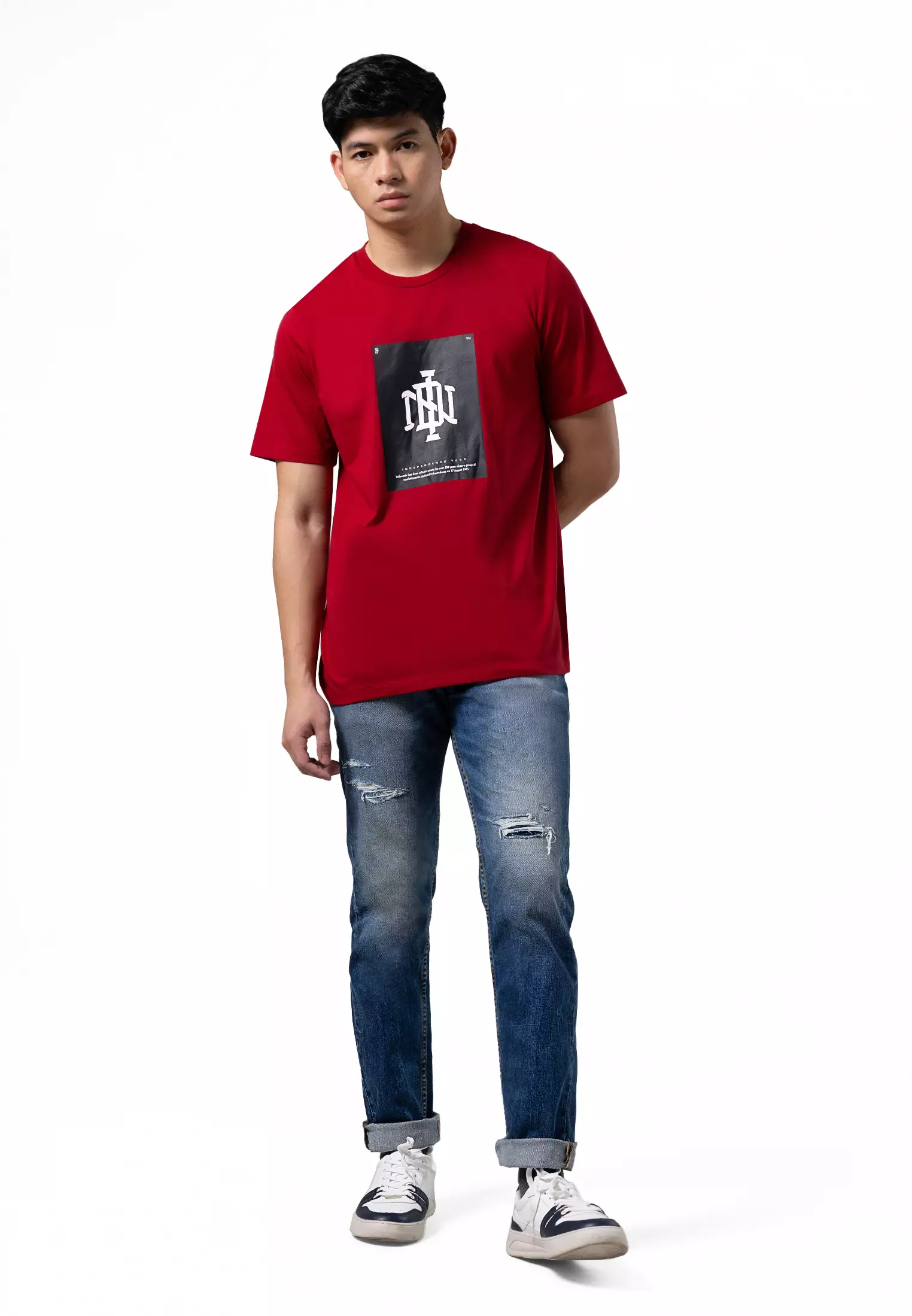 MANZONE Kaos Lengan Pendek Pria MZT-ID-NARAYANA - RED