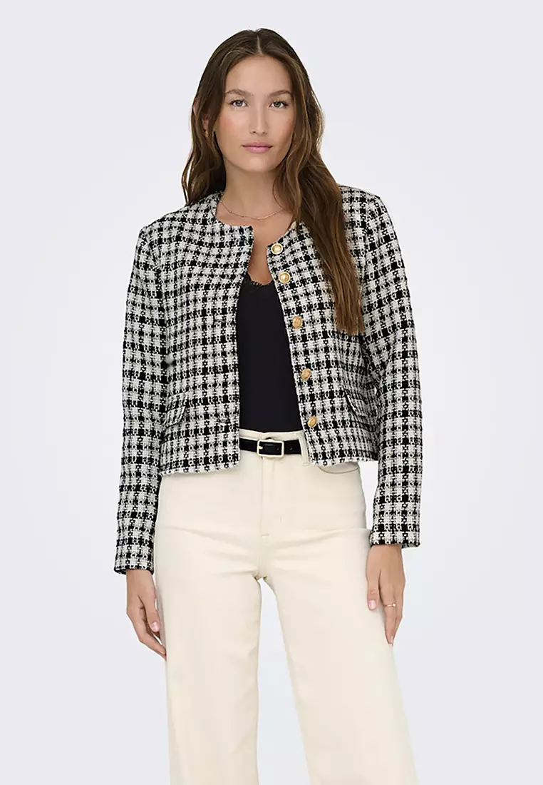 Long Sleeves Tweed Jacket