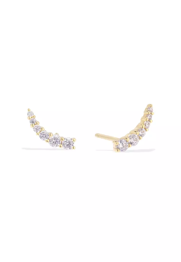White gold clearance diamante earrings