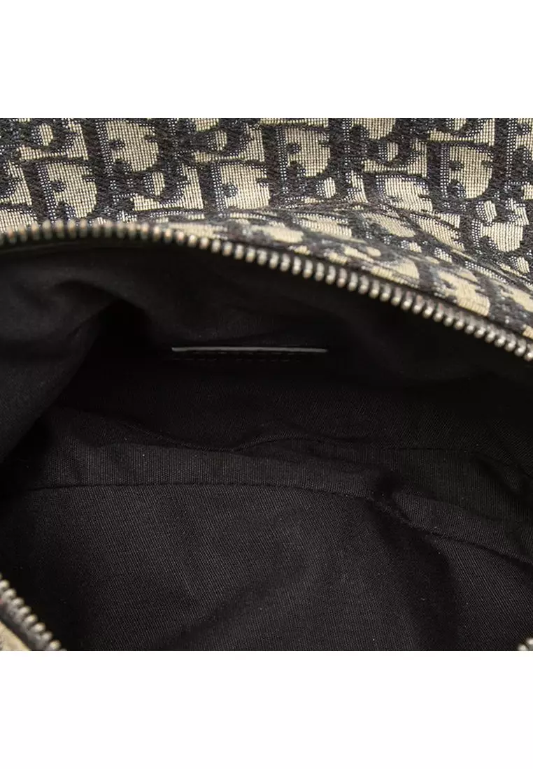Pre-Loved Dior Oblique Canvas Saddle Crossbody