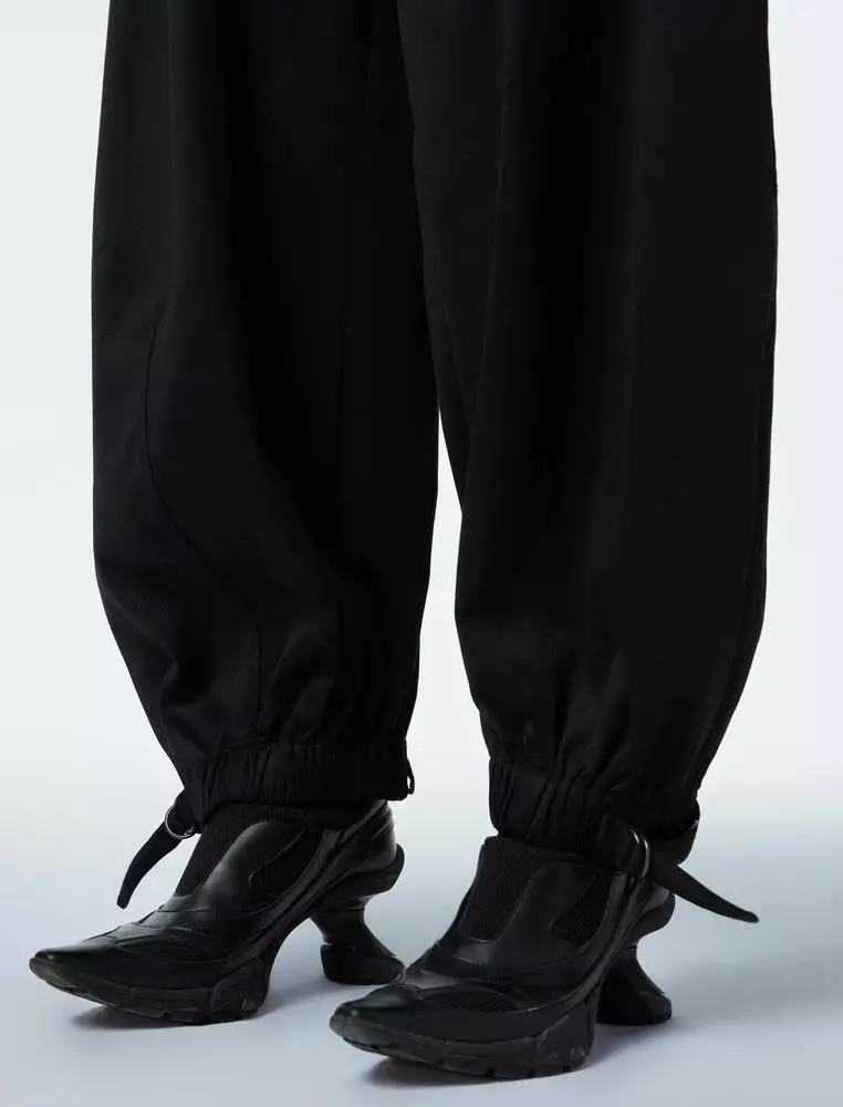 寬鬆羊毛休閒長褲