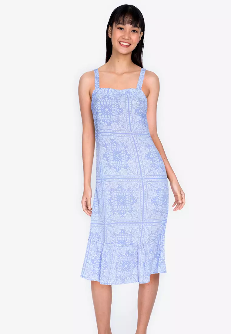 Fluted midi dress clearance