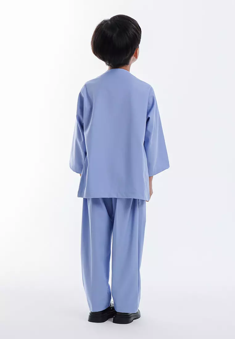 Forest x Hatta Dolmat Baju Melayu Teluk Belanga Budak - FK24104BM-31Blue