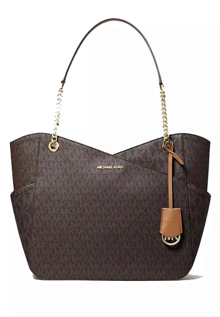 Jet set large sales logo debossed crossbody bag