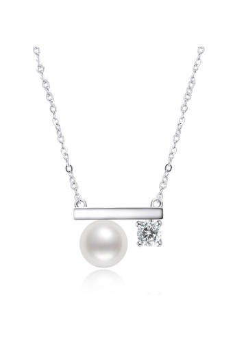 A.Excellence silver Premium Japan Akoya Pearl 8-9mm Balance Beam Necklace 77AF0AC41BAFABGS_1