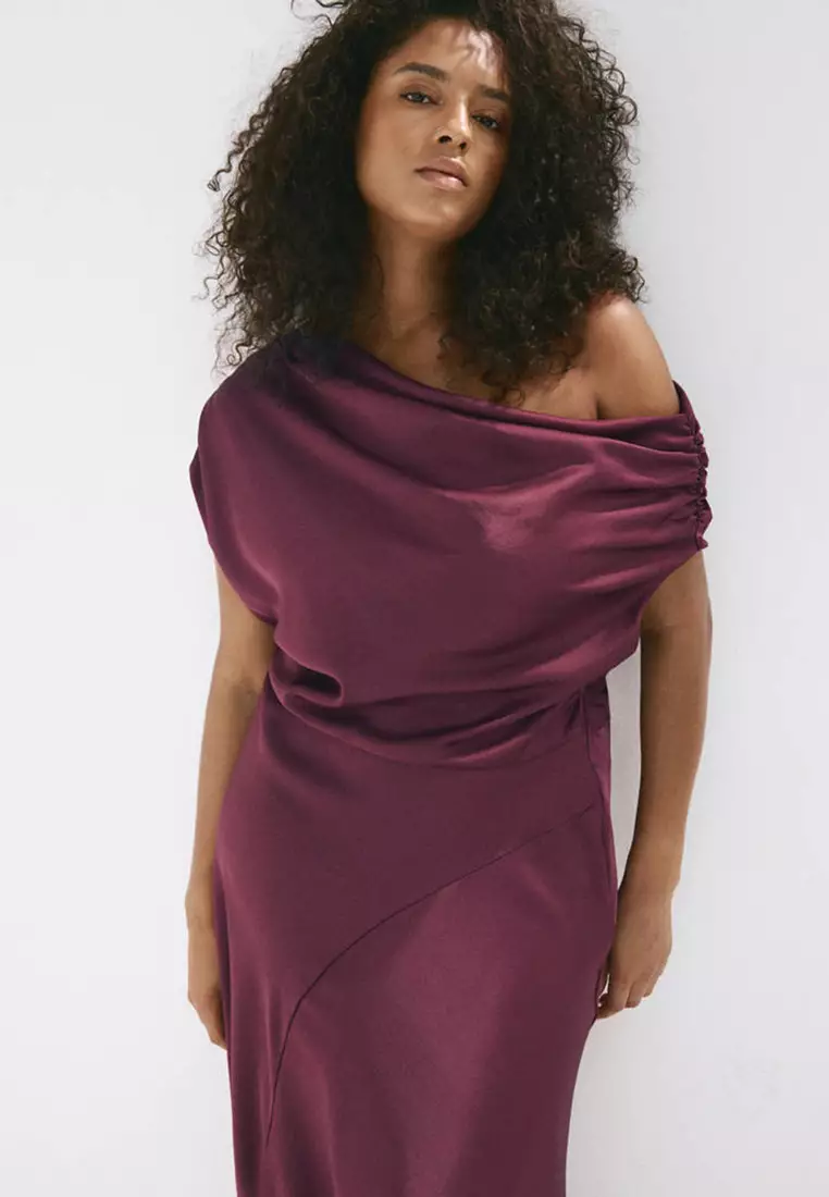 Asymmetrical Satin Dress