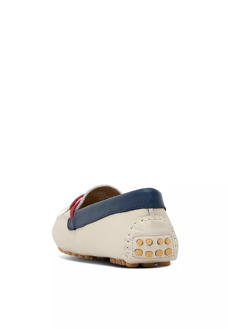 Sepatu Casual Wanita Loafer Moccasin Gino Mariani Eleanor 5 White