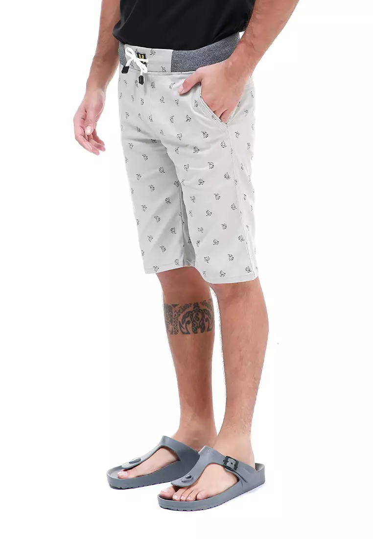 Rissham Celana Pendek Chino Pria Simple Casual Short Pants Material Cotton ORIGINAL - Cream