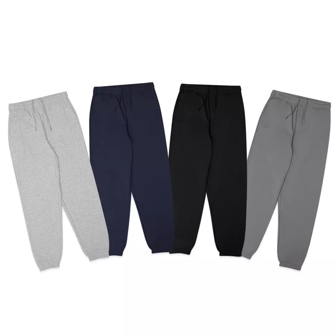 Back Pocket Patch Casual Jogger Pants Light Grey