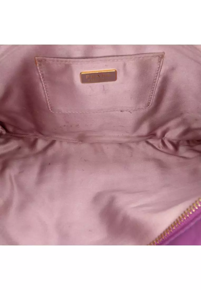 Pre-Loved Prada Pleated Nappa Clutch