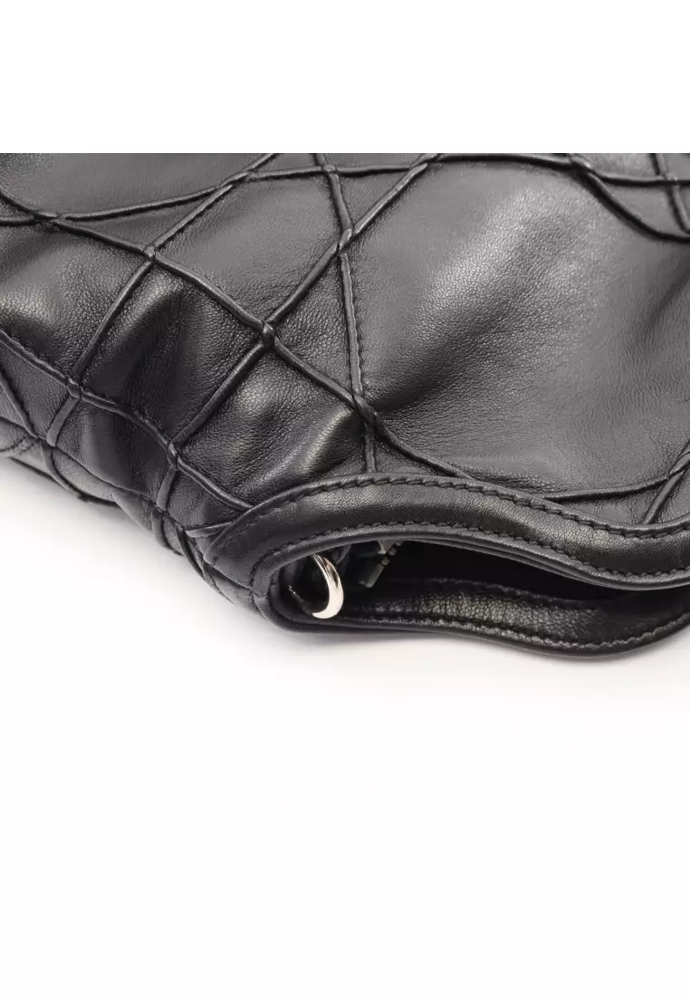 Pre-Loved Christian Dior Granville Canage 2WAY Handbag leather black