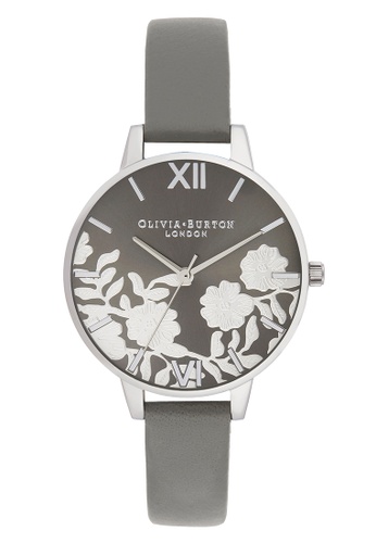 Buy Olivia Burton Olivia Burton Lace Detail Dark Grey 34mm Women S Watch Zalora Hk