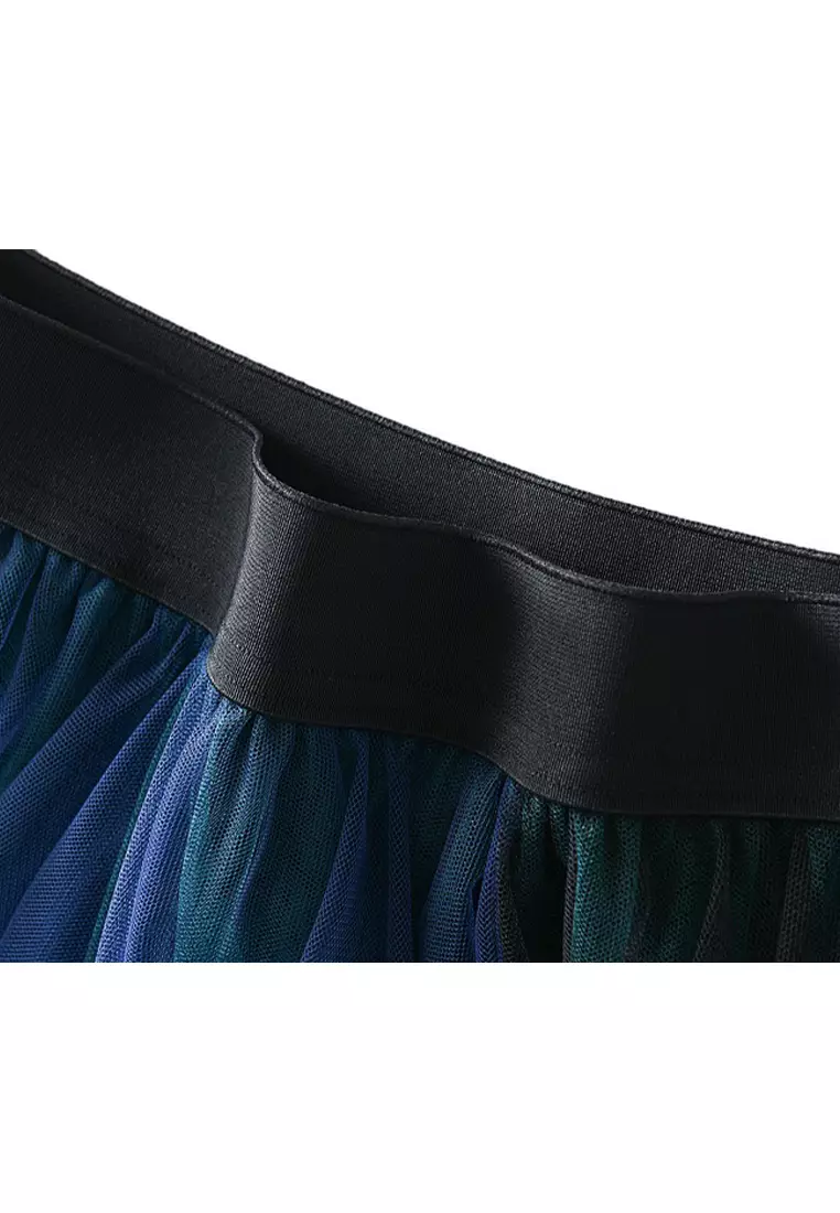 Spring/Summer Irregular Mesh Maxi Skirt AF8063