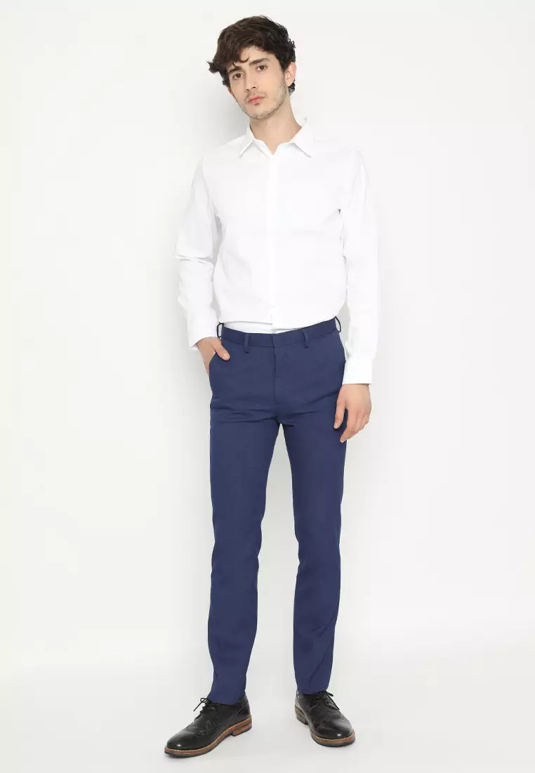 Jobb Bellwool-B Celana Panjang Pria Modern Slim Fit Medium Blue 3