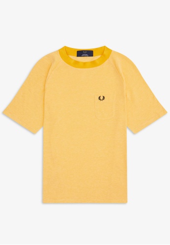 Fred Perry M7301 - Two Tone Pique T-Shirt - (Citrus Yellow) 4AC11AA408B3C7GS_1