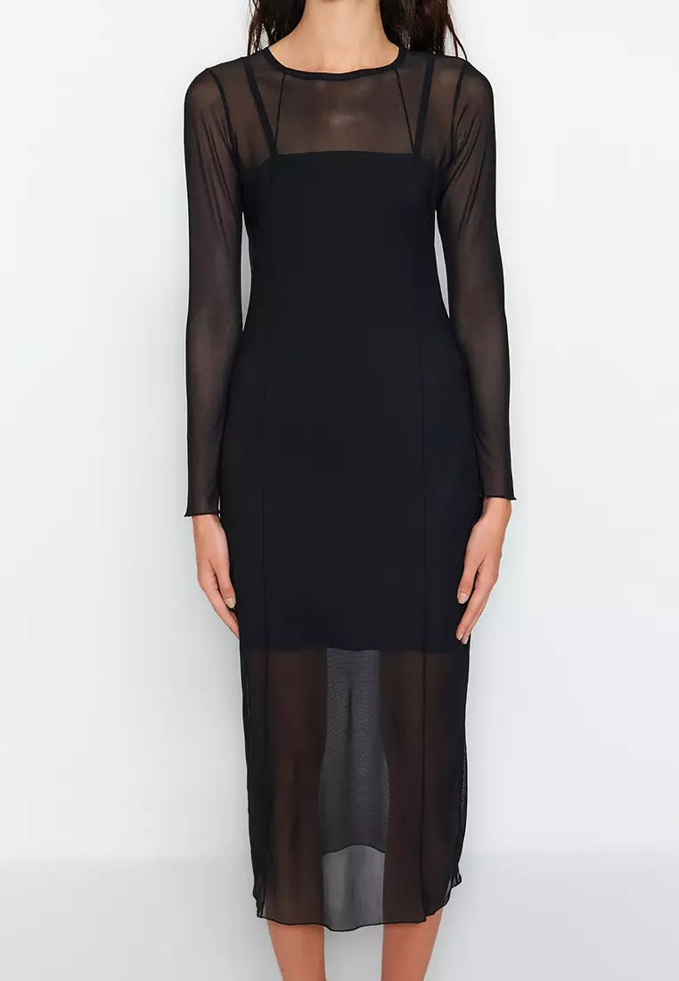 Mesh Midi Dress