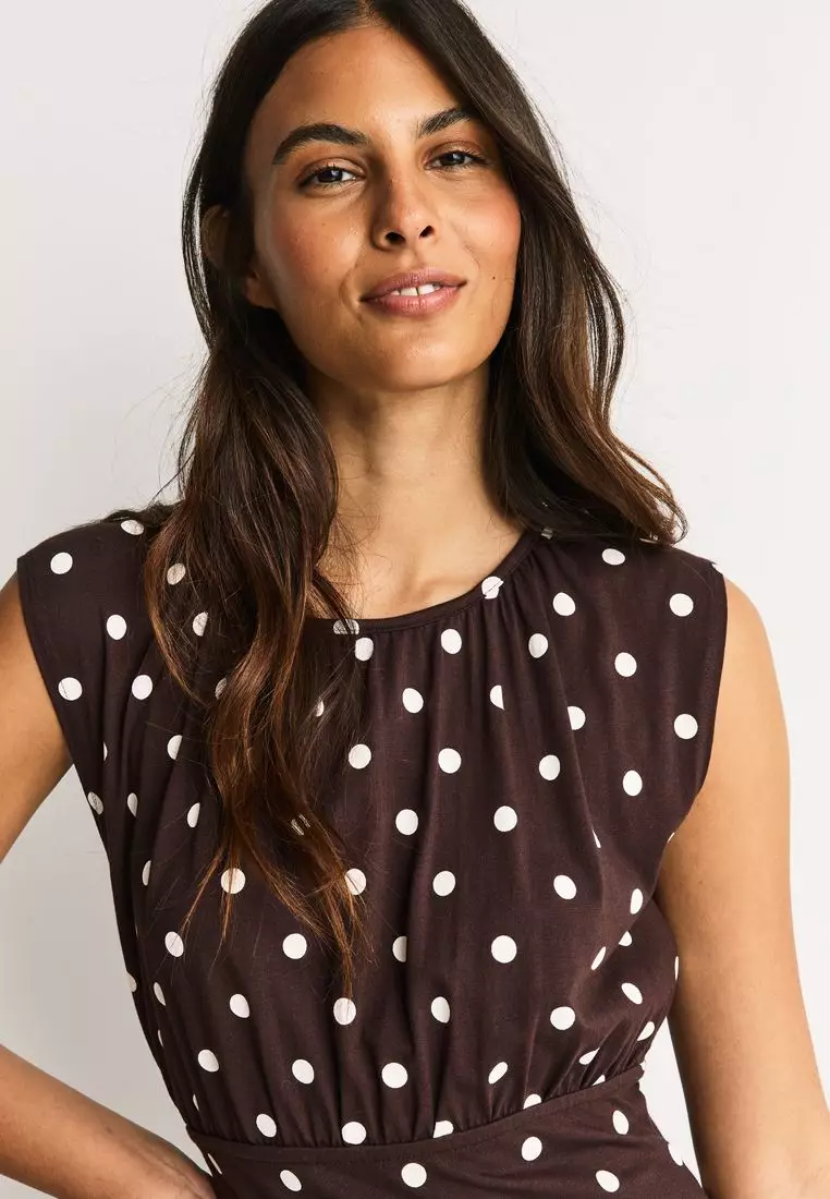 Polka Dot Midi Dress