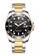 EGLANTINE black and silver and gold EGLANTINE® Diver's Watch, Steel Case and Bicolor Bracelet, Black Dial and Bezel, Quartz Movement 20EE5ACA4A217AGS_1