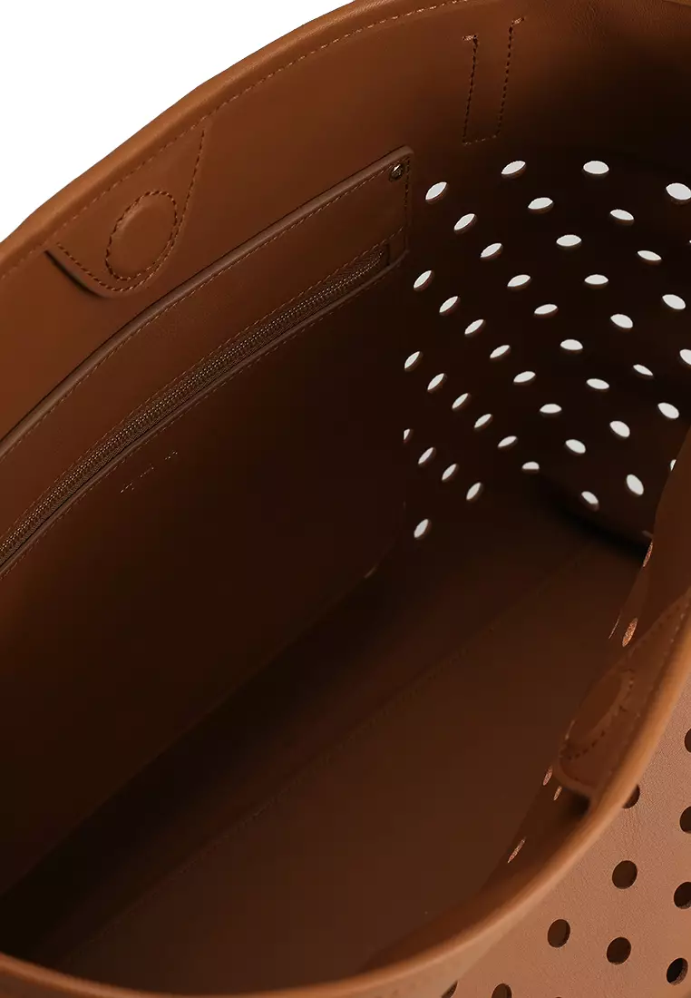 Perforated Leather Tote Bag
